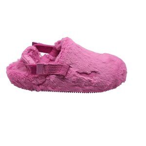 Nike Mule Shoes Womens Size 6 Pink Fuzzy Faux Fur Comfort Slippers‎ FZ3119-600